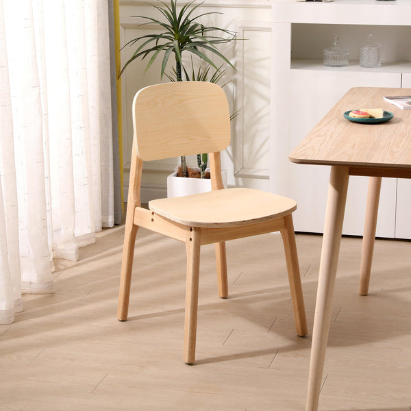 Lot de 2 chaises en bois massif