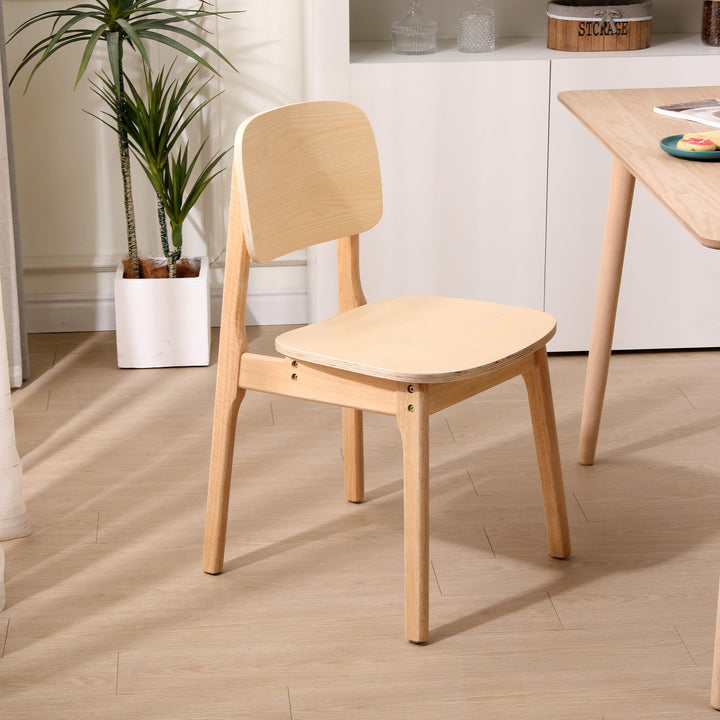 Lot de 2 chaises en bois massif