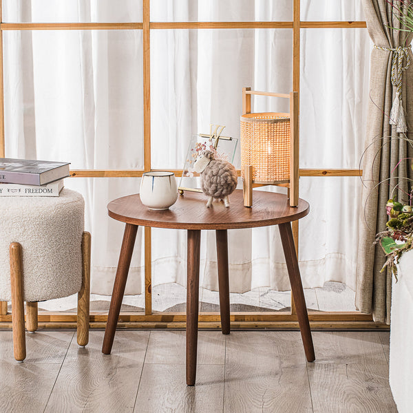 GINZA Walnut Finish Side Table