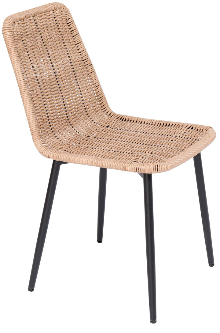 Lot de 4 chaises en métal et fibres