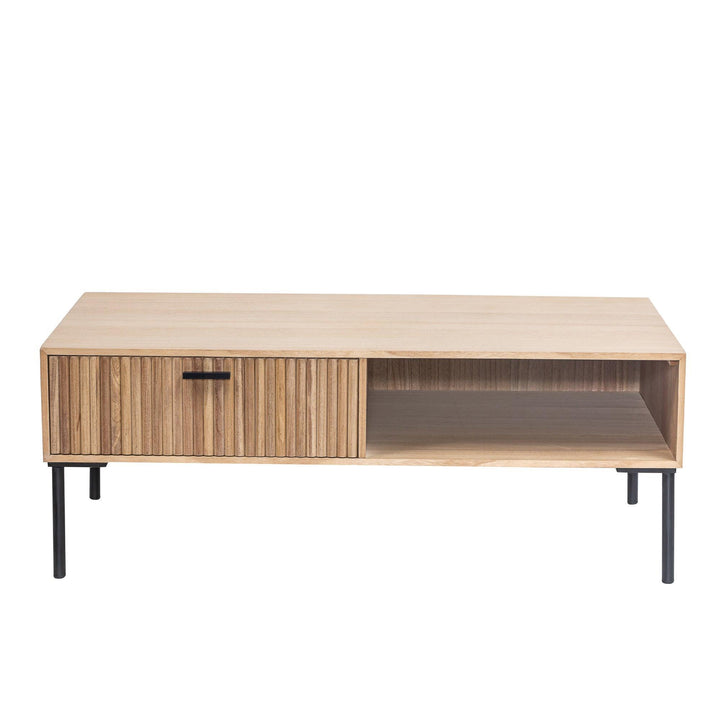 Table basse en bois massif et metal