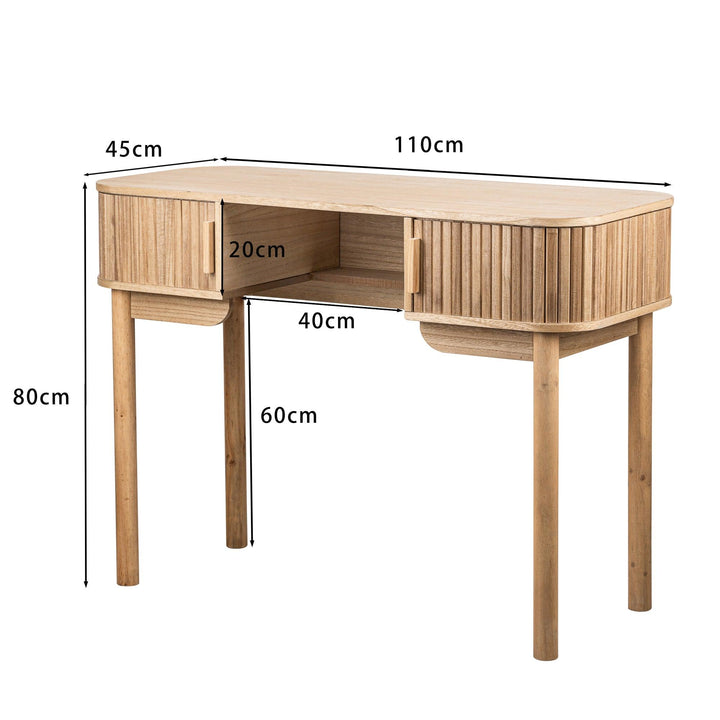 Bureau 2 portes en bois de fresne