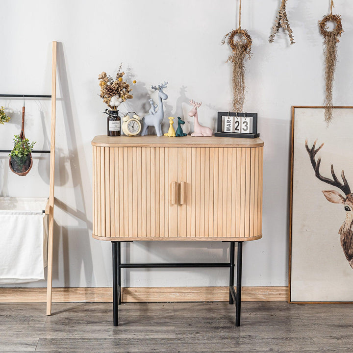 Buffet 2 portes en bois et metal