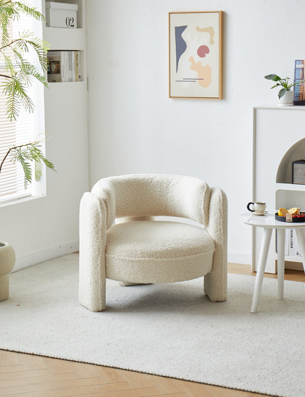 BANGUI White Bouclé Chair