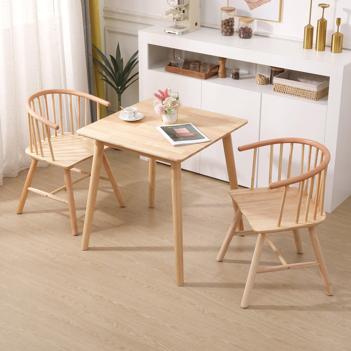 Lot de 2 chaises en bois massif