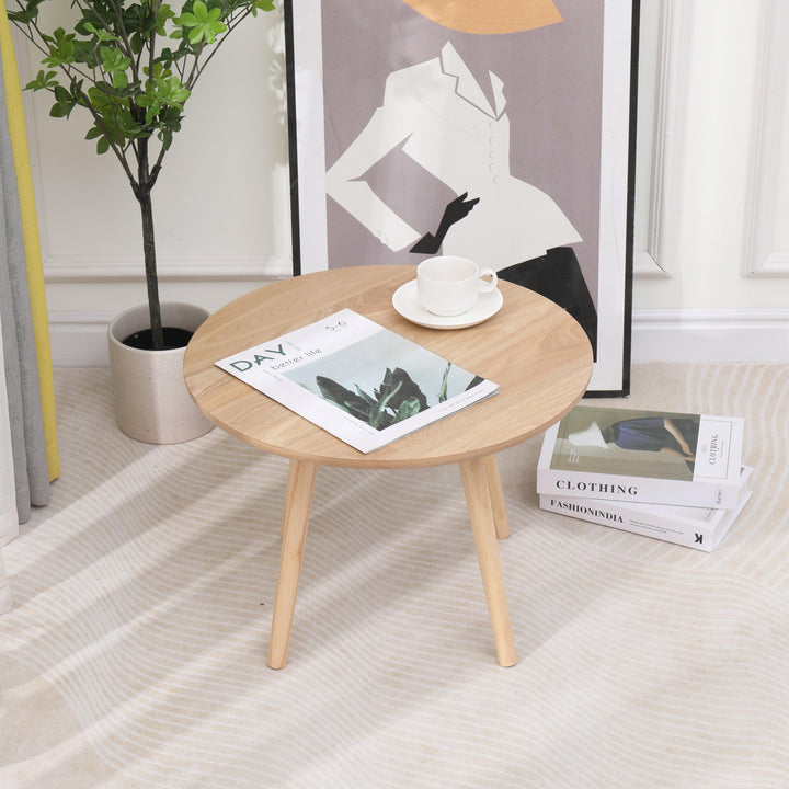 Table d'appoint en bois massif coloris naturel