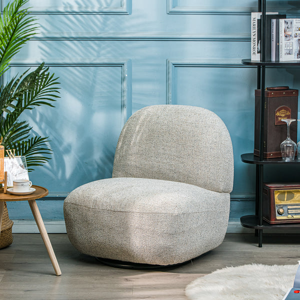 KAMPALA Gray Swivel Lounge Chair