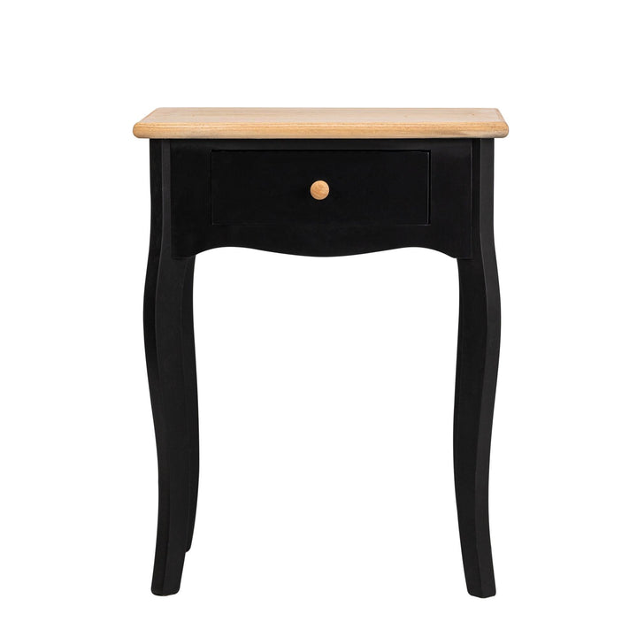 Table de chevet 1 tiroir en bois noir