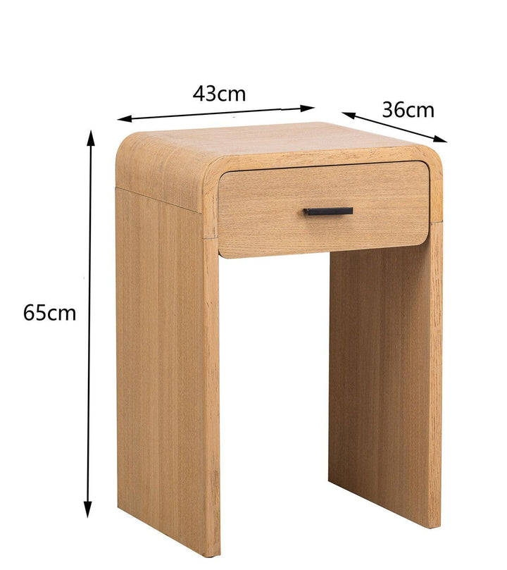 Table de chevet 1 tiroir en bois marron